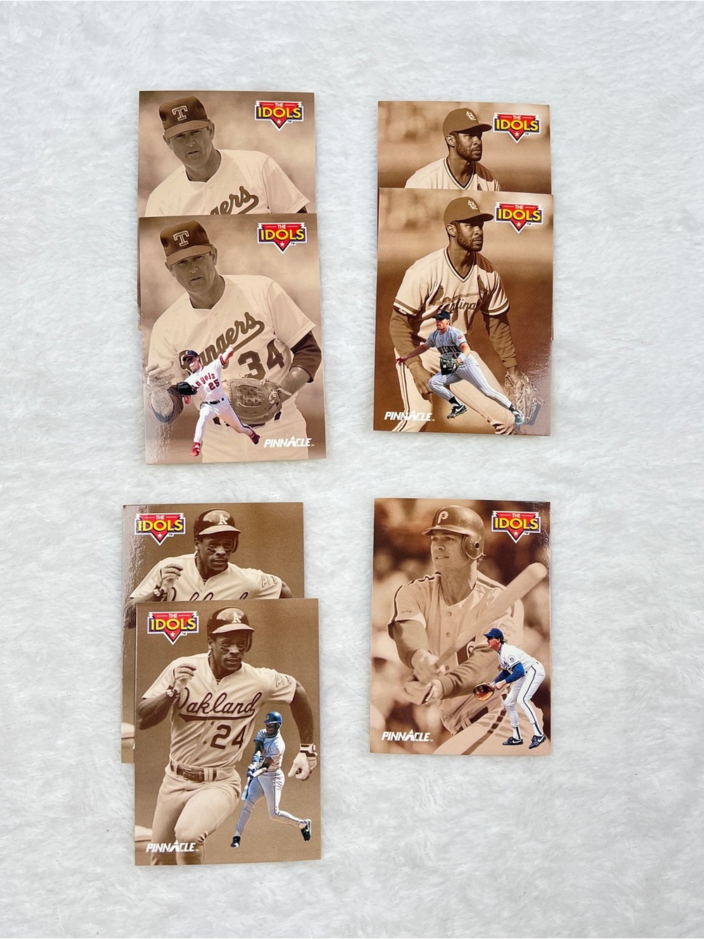 1992 Pinnacle The Idols Baseball Card Lot 8 Nolan Ryan Ken Griffey Jr Ozzie
